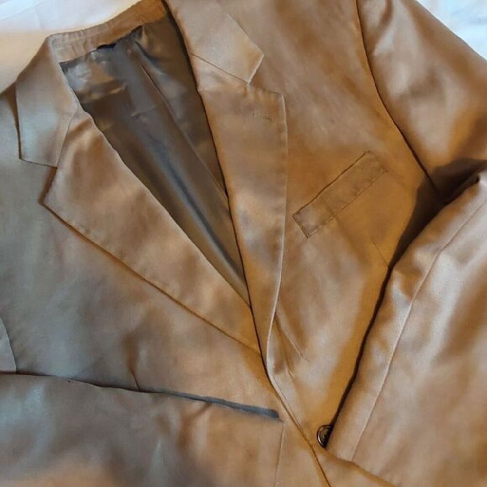 LAUREN RALPH LAUREN‎ Tan Suede Suit Blazer Sport Coat Jacket 42L